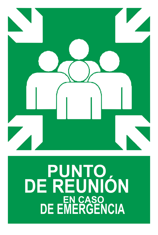 Señal de seguridad: punto de reunión en caso de emergencia