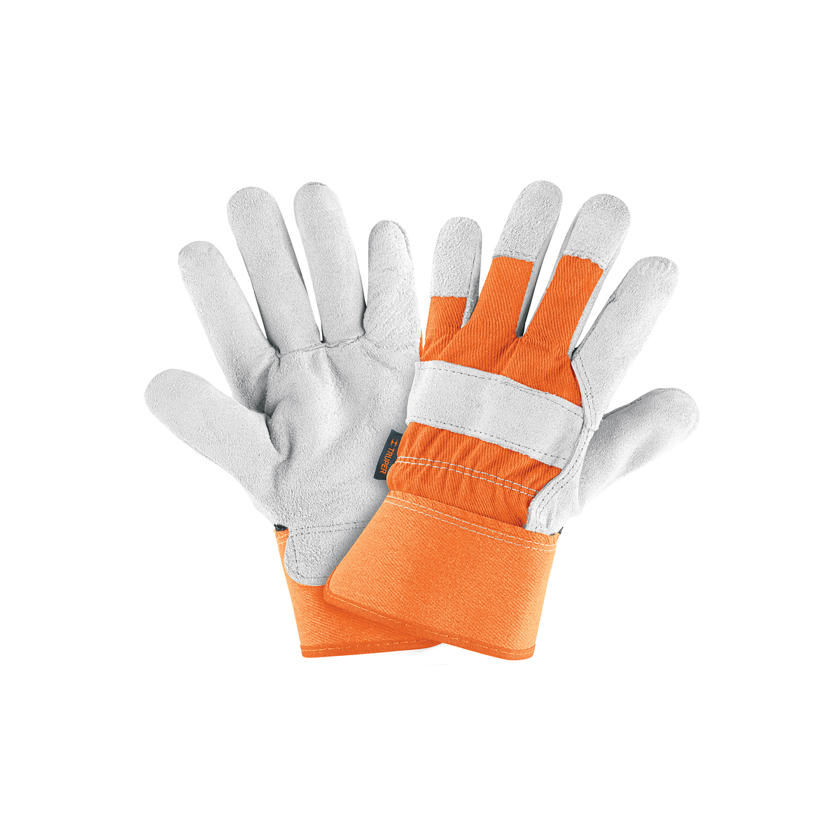 Guantes Truper de carnaza y loneta GU-235, 14245; fotografía original del código 14245