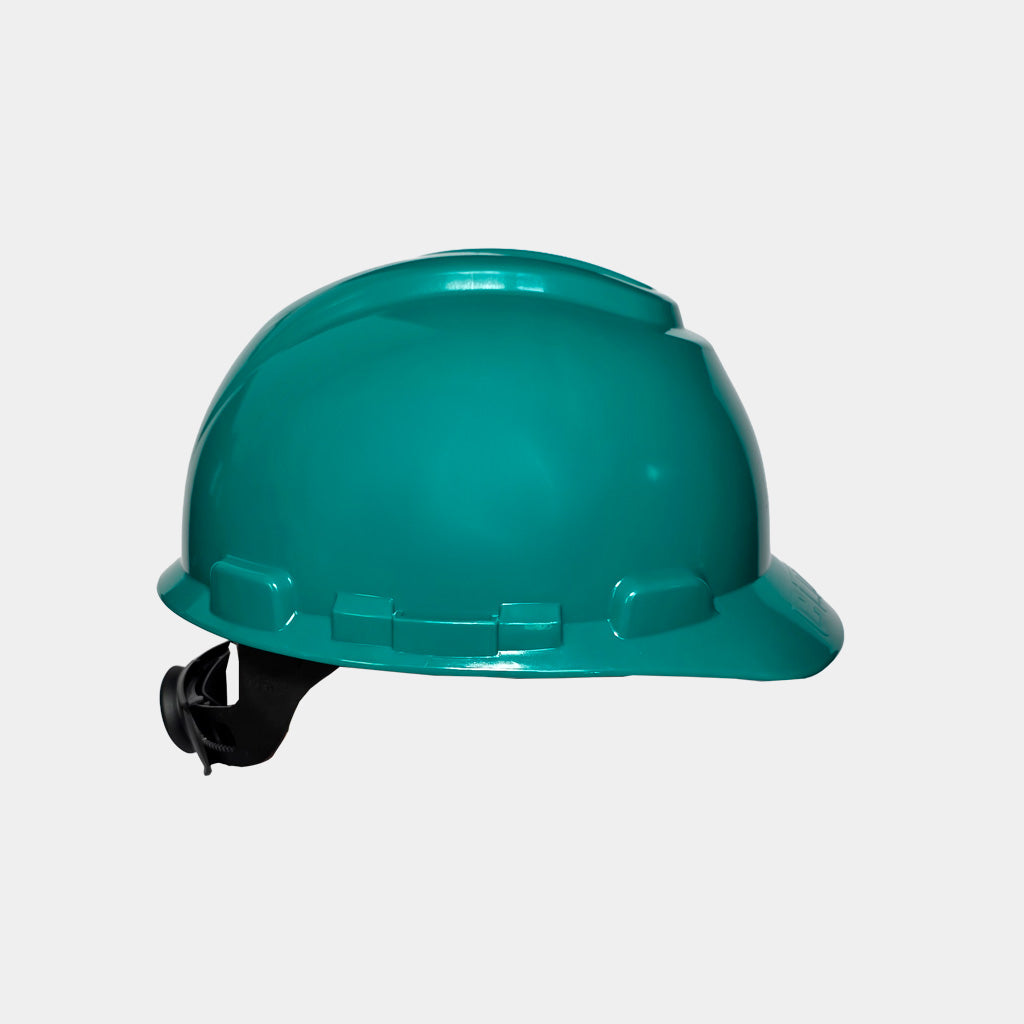 Casco Clute Stark verde con suspensión ratchet; fotografía del color exacto, sin accesorios adicionales.