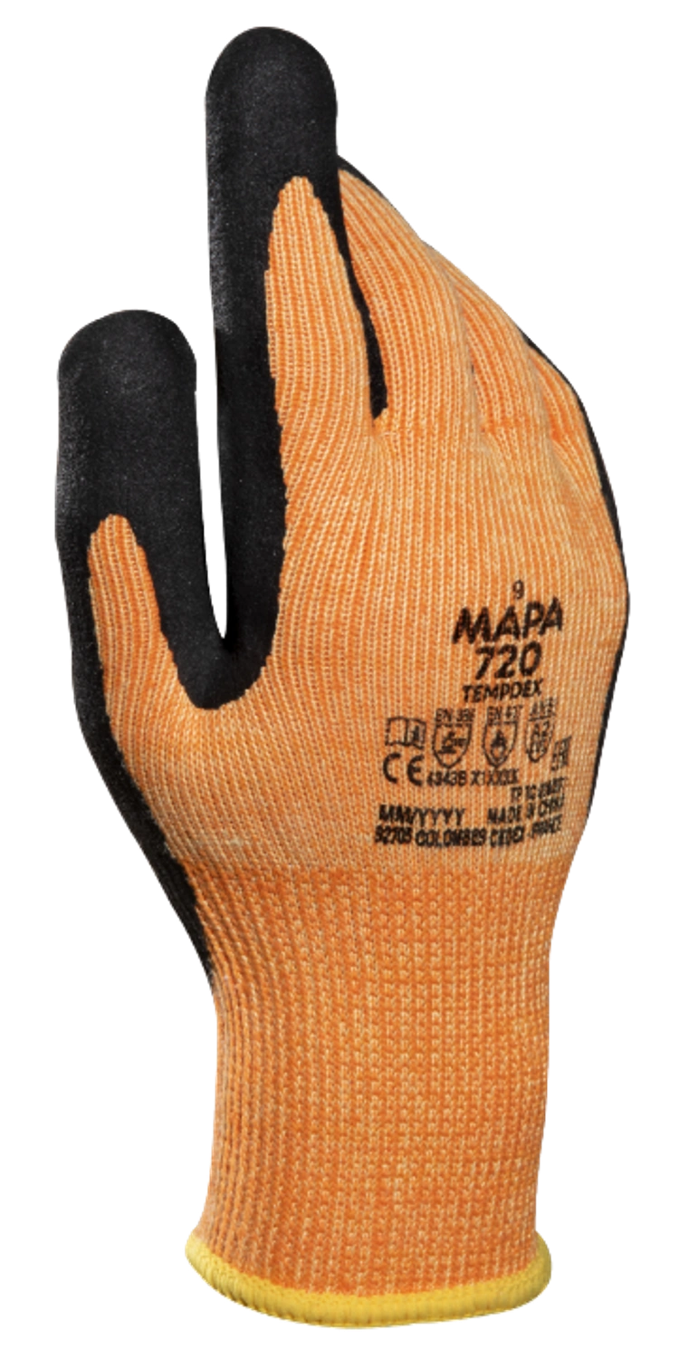 Guante MAPA Tempdex 720, colornegro, naranja, fotografía original del fabricante