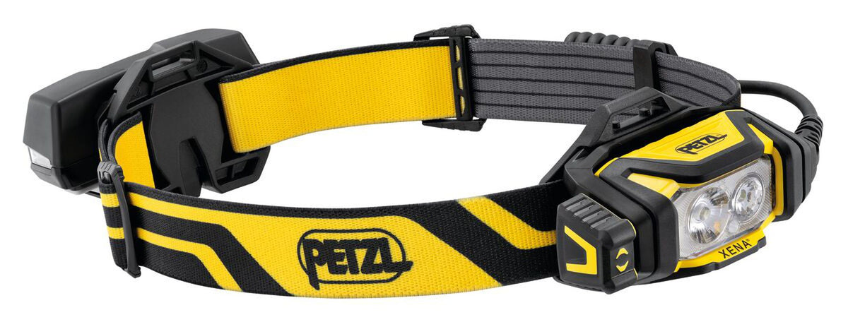 Linterna frontal Petzl XENA E004BA00, fotografía oficial de la configuración mostrada