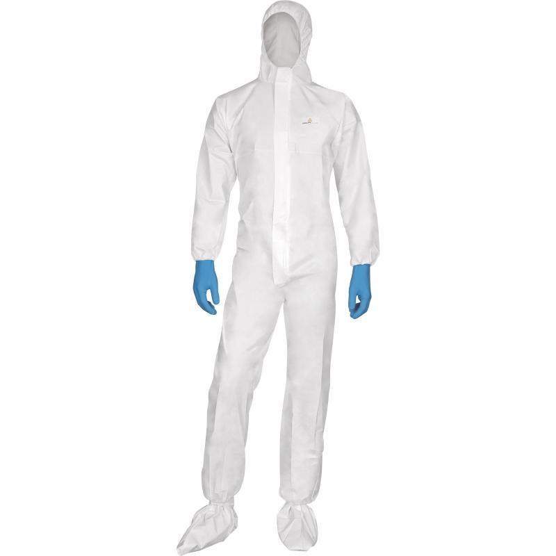 Traje desechable Delta Plus DT115 microporoso; fotografía nativa completa de la ficha del fabricante