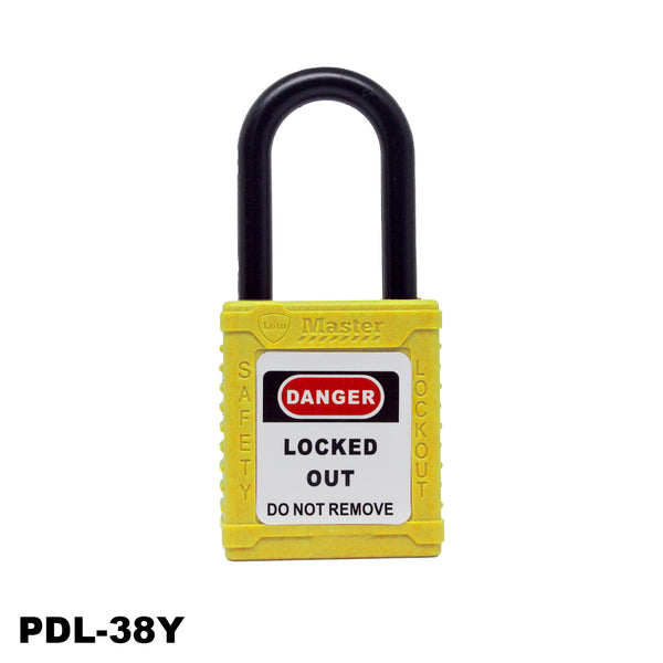 Candado de seguridad dieléctrico con arco de nylon Loto Master PDL-38Y007