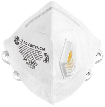 Respirador 3M 9822 N95 con válvula Cool Flow
