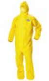 Traje Kleenguard A70 con capucha; imagen original del modelo,otrosaccesorios no incluidos