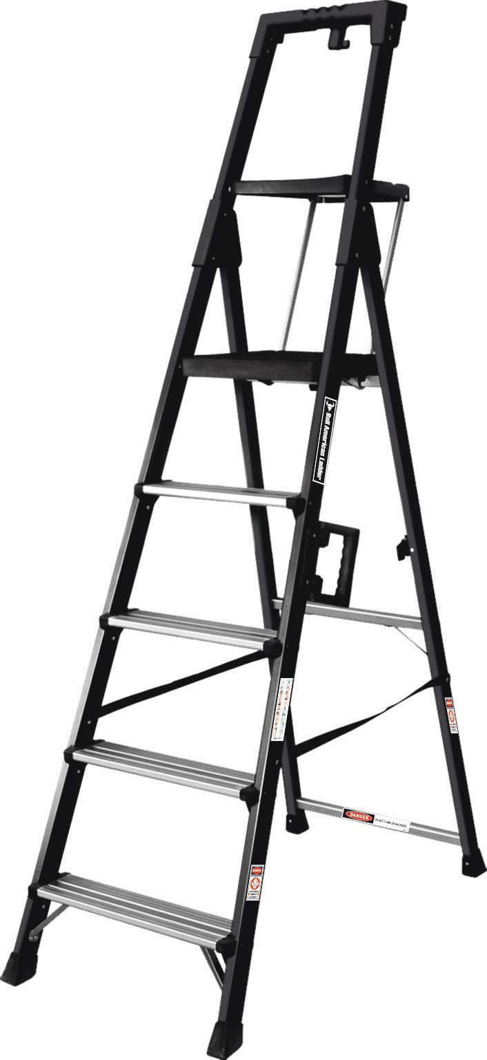 Escalera portátil de aluminio American Bull APHQ150; fotografía representativa de familia