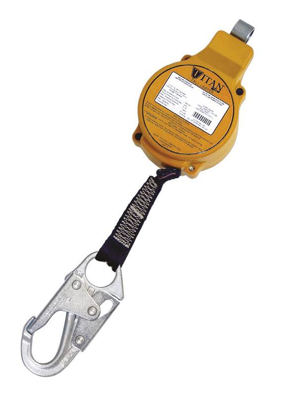 Limitador de caída Titan Miller TFL-3-Z7/11FT de11pies; ilustración familiar, confirmar configuración de suministro