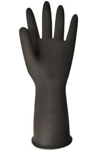 Guante de jebe negro Fika