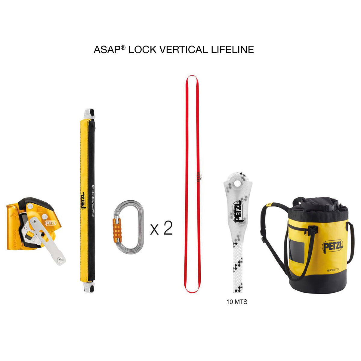 Línea de vida vertical Petzl ASAP LOCK de 10 y 20 m