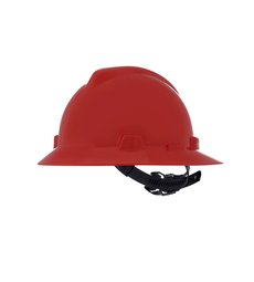 Casco MSA V-Gard tipo sombrero 10058324, rojo, One Touch; foto oficial del PN, accesorios no incluidos