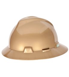 Casco MSA V-Gard tipo sombrero 814053, dorado, Fas-Trac III