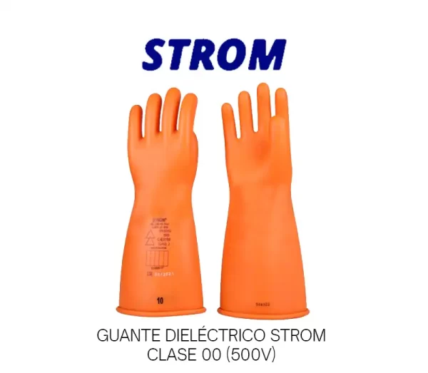 Guante dieléctrico Strom clase 00 de 500 V