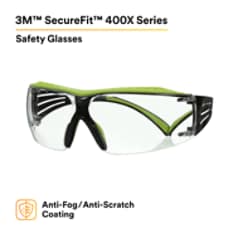 3M SecureFit SF401XAF-GRN, luna clara AF/AS y marco verde/negro