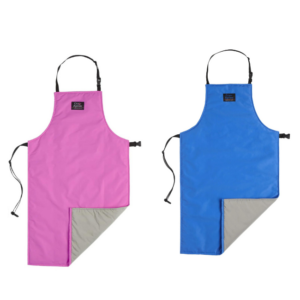 Mandiles Cryo-Protection, imagen de referencia de la familia Cryo-Apron en azul y rosa