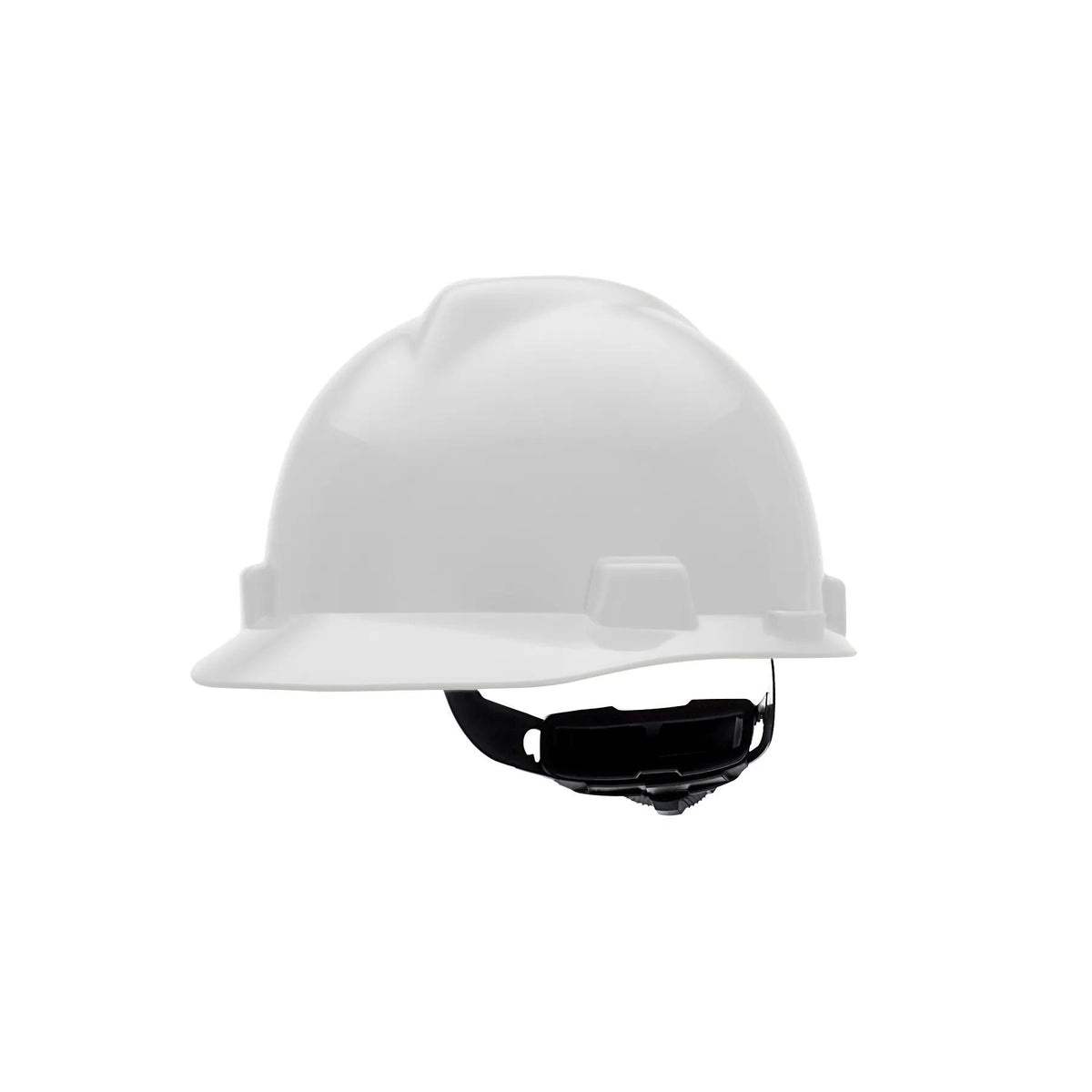 Casco MSA V-Gard blanco con suspensión Fas-Trac III, 475358