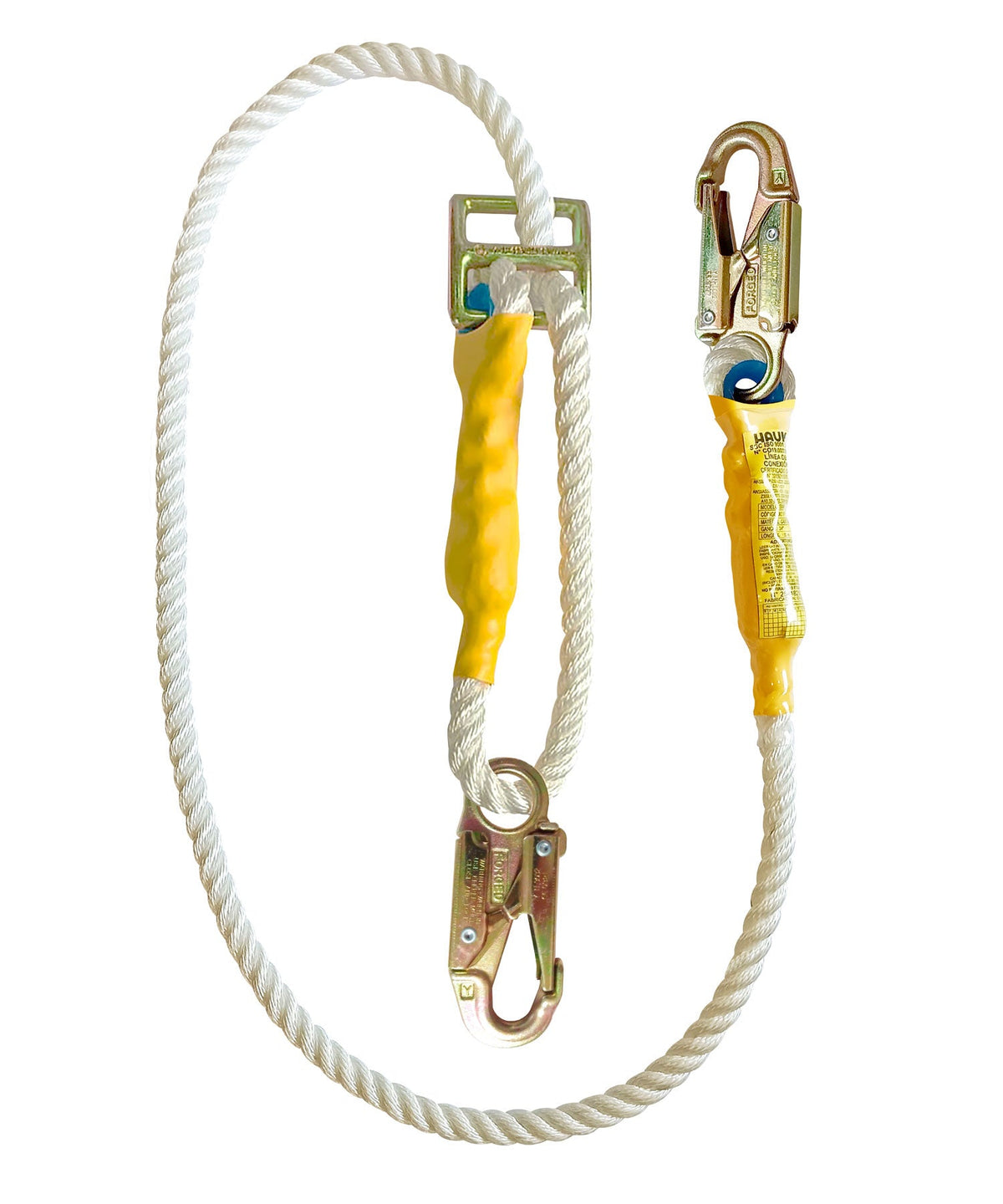 LÍNEA DE CONEXIÓN REGULABLE DE CABO TORCIDO DE 5/8″ CON DOS GANCHOS DE 3/4″ Hauk XC1PR; fotografía del producto
