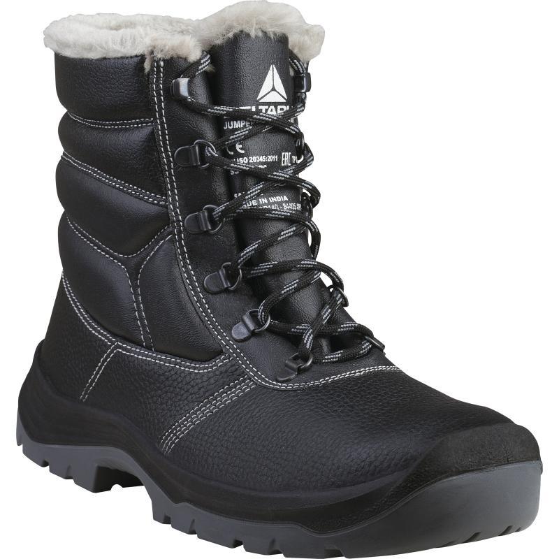 Bota Delta Plus JUMPER3 S3 FUR HC SRC negra con forro tipo borreguillo; fotografía del modelo histórico.