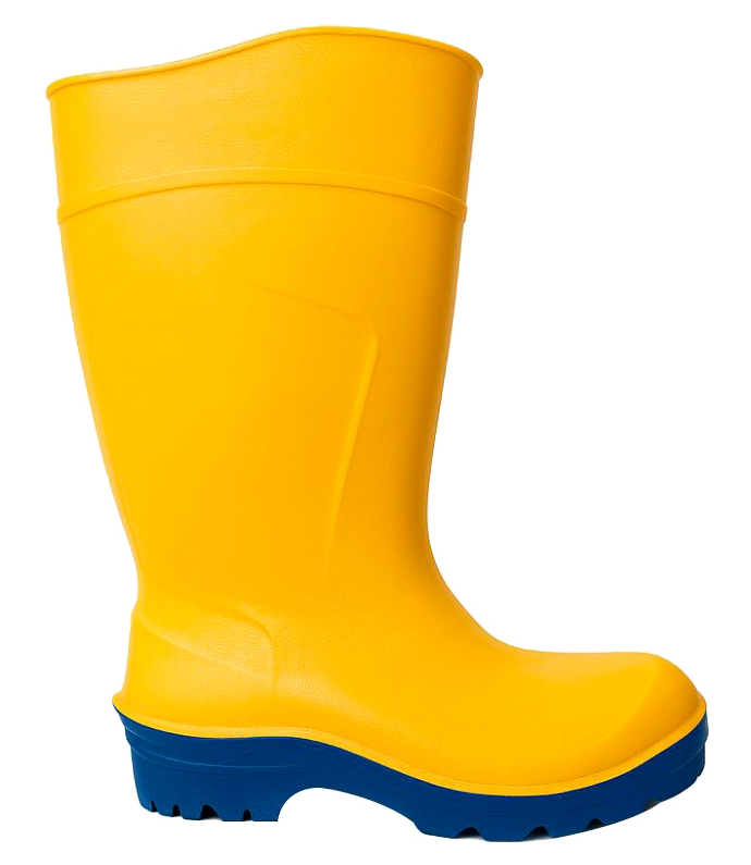 Bota TRX Aqua+ amarilla con planta azul, fotografía original recortada sin publicidad exterior