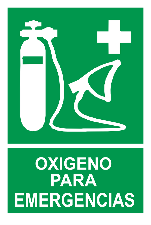 Señal de seguridad: oxigeno para emergencias