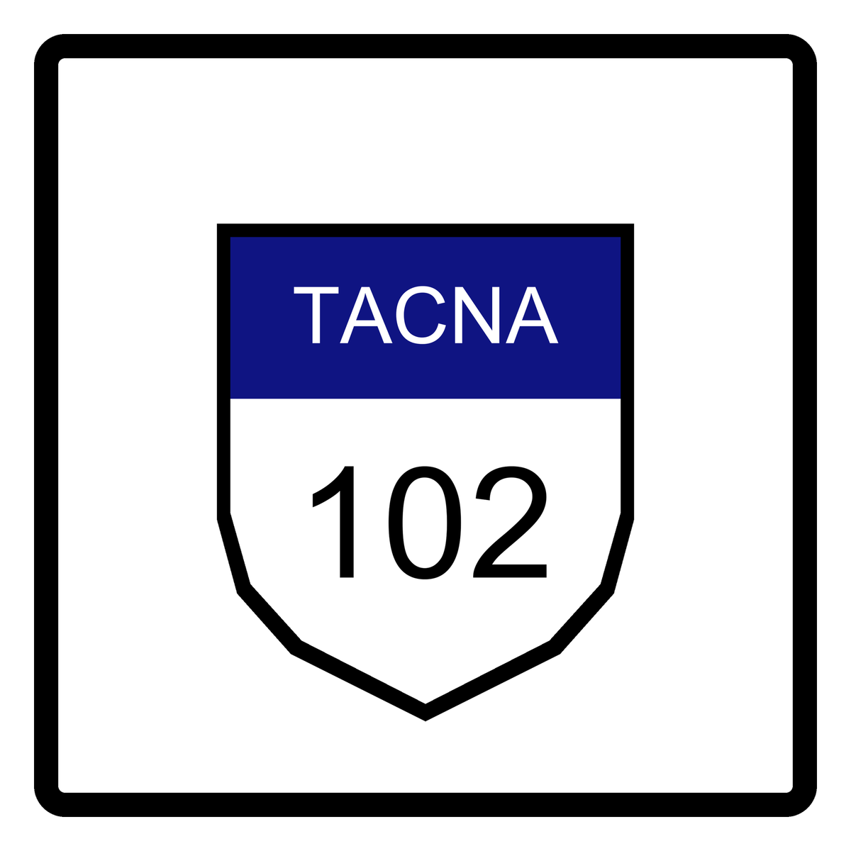 Señal de tránsito Símbolo que identifica la red vial departamental regional del “SINAC” — I-1C