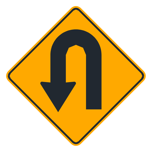 Señal de tránsito Curva en U a la izquierda — P-5-2B