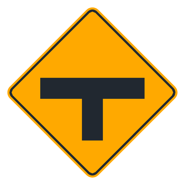 Señal de tránsito Intersección en “t” — P-7