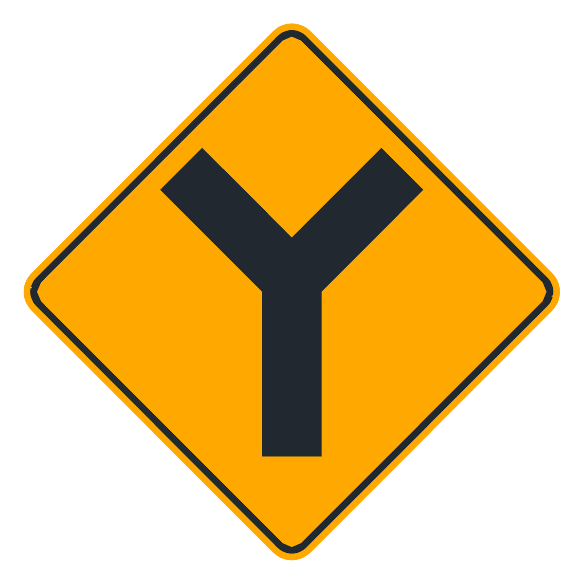 Señal de tránsito Bifurcación en “y” — P-8