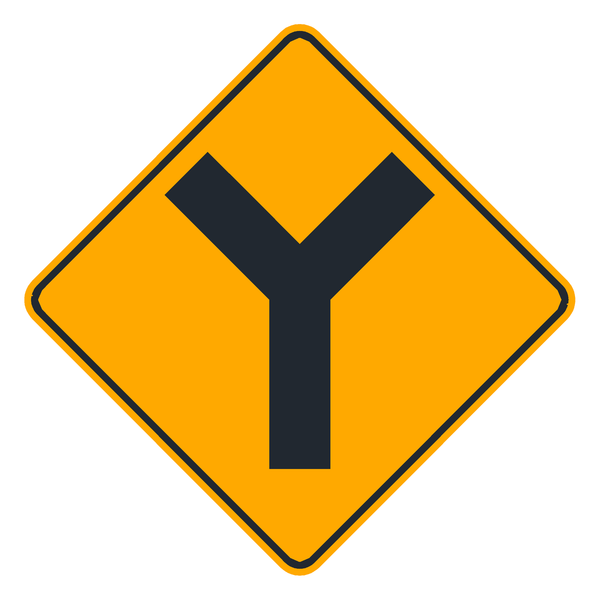 Señal de tránsito Bifurcación en “y” — P-8
