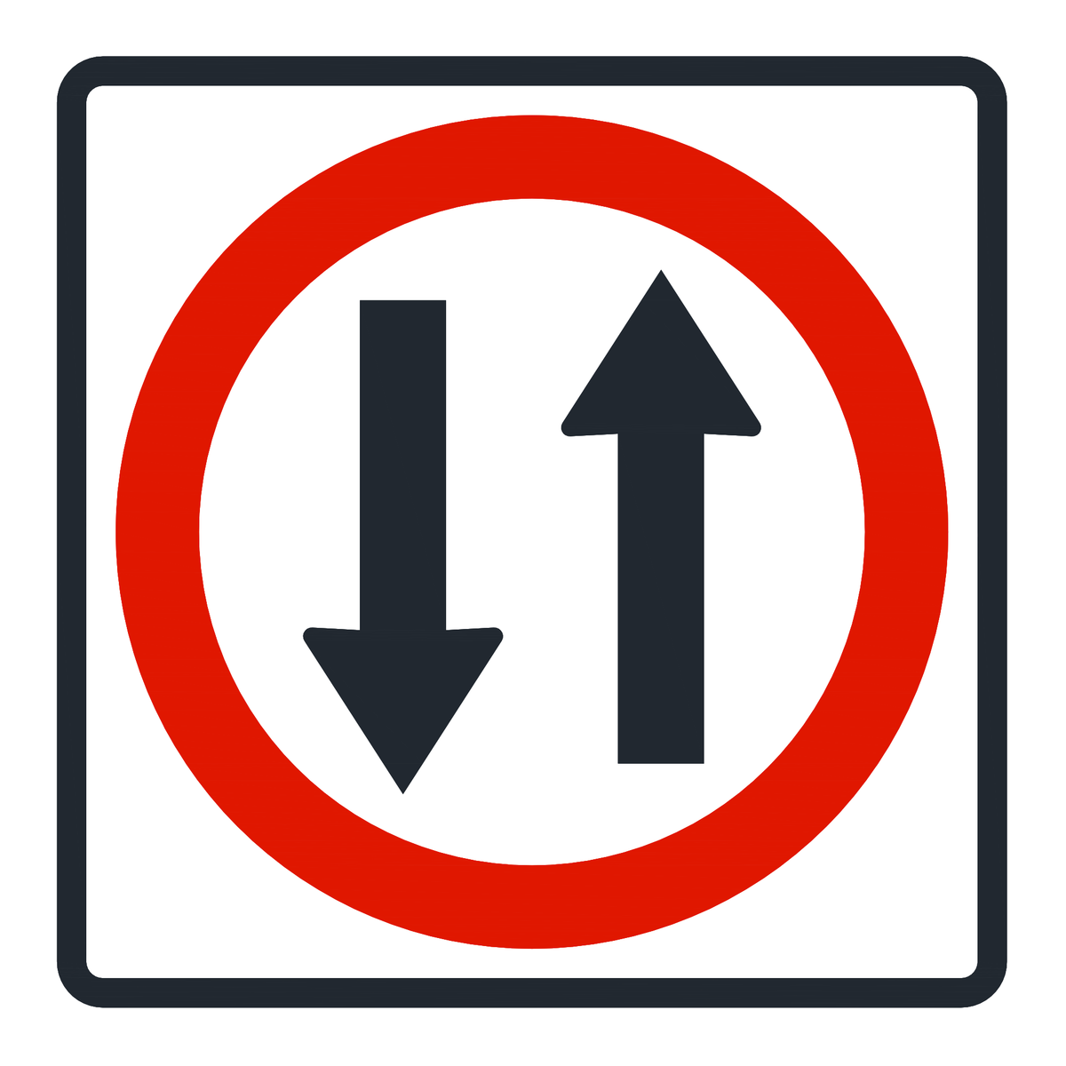 Señal de tránsito Circulación en ambos sentidos — R-11