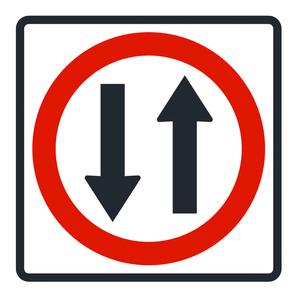 Señal de tránsito Circulación en ambos sentidos — R-11