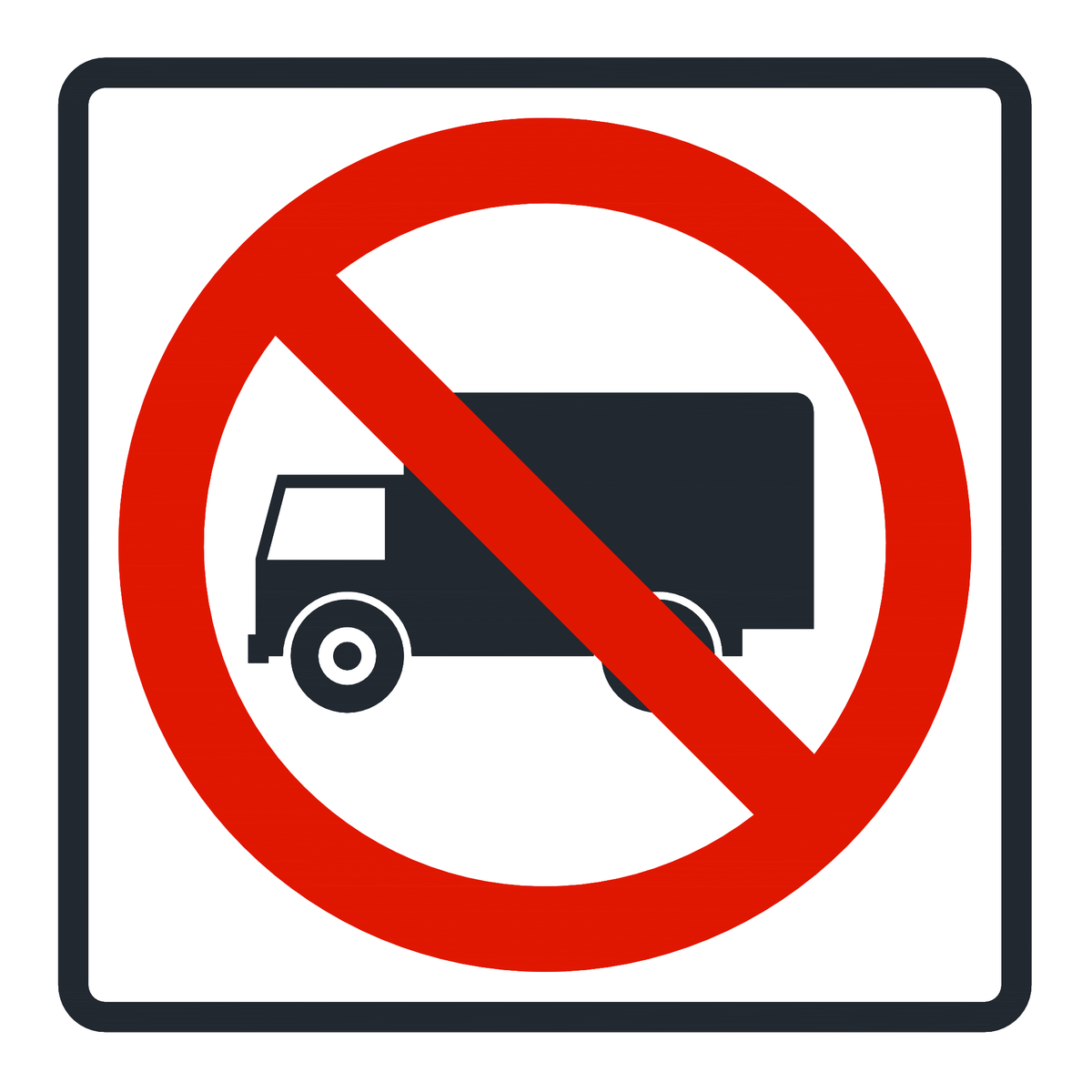 Señal de tránsito Prohibido circulación de vehículos de carga — R-19