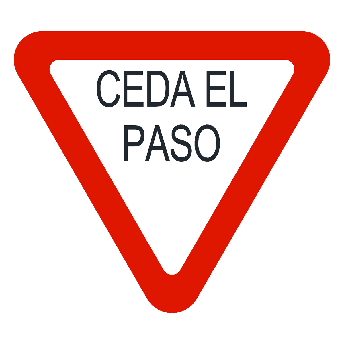 Señal de tránsito Ceda el paso — R-2