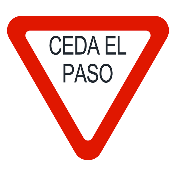 Señal de tránsito Ceda el paso — R-2