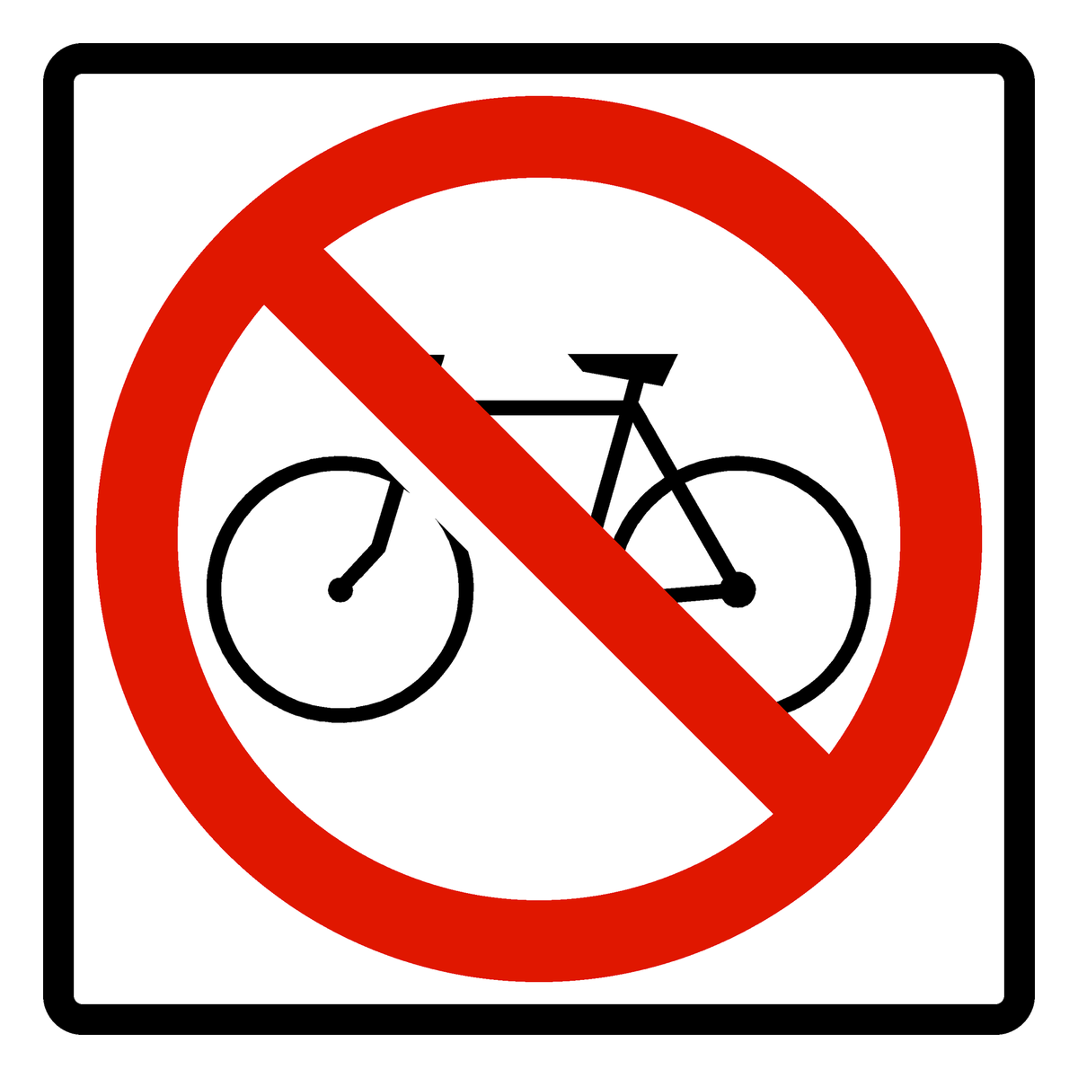 Señal de tránsito Prohibido circulación de bicicletas y motociclos — R-22