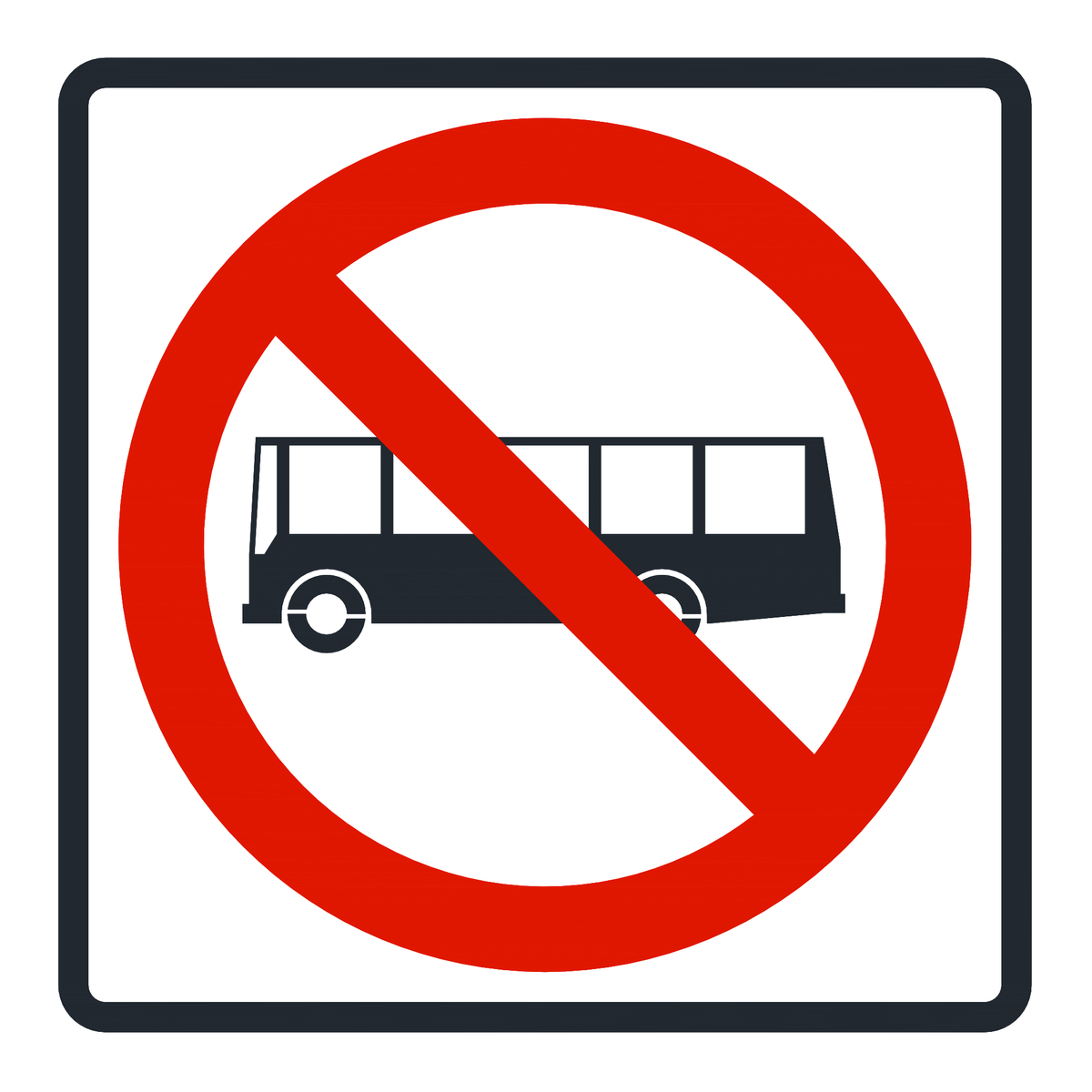 Señal de tránsito Prohibido circulación de buses — R-25C