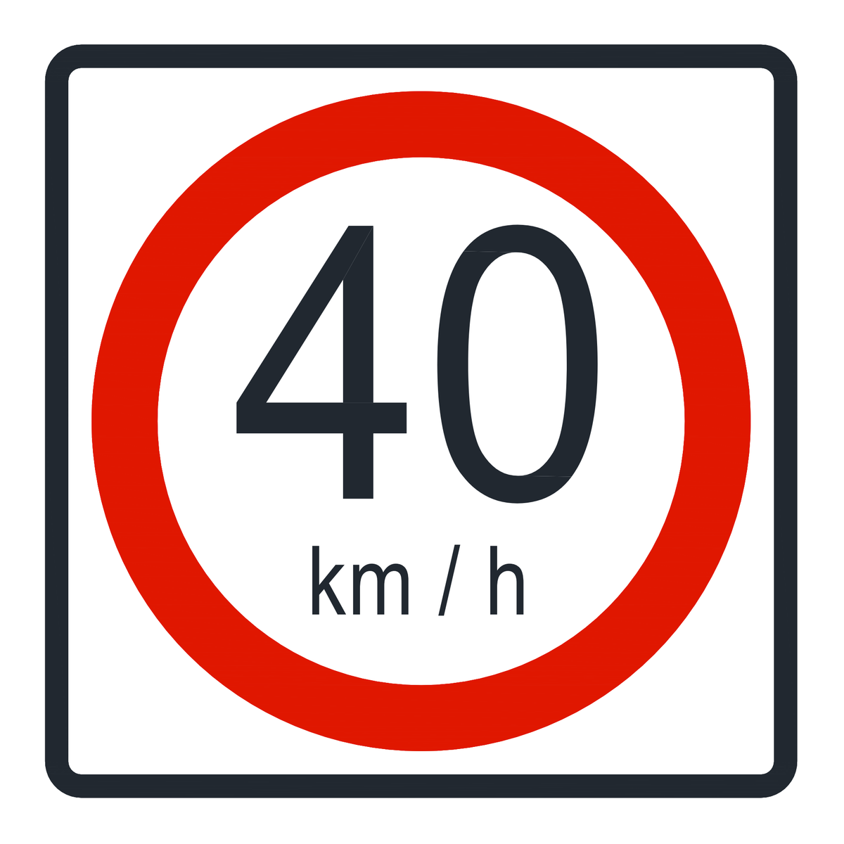 Señal de tránsito Velocidad máxima permitida — R-30