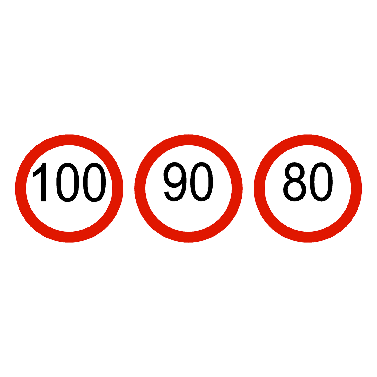 Señal de tránsito Velocidad máxima según tipo de vehículo — R-30G