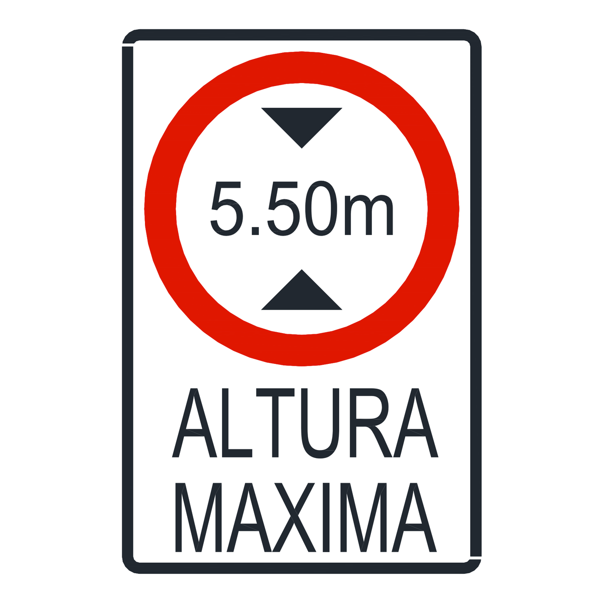 Señal de tránsito Altura máxima permitida — R-35