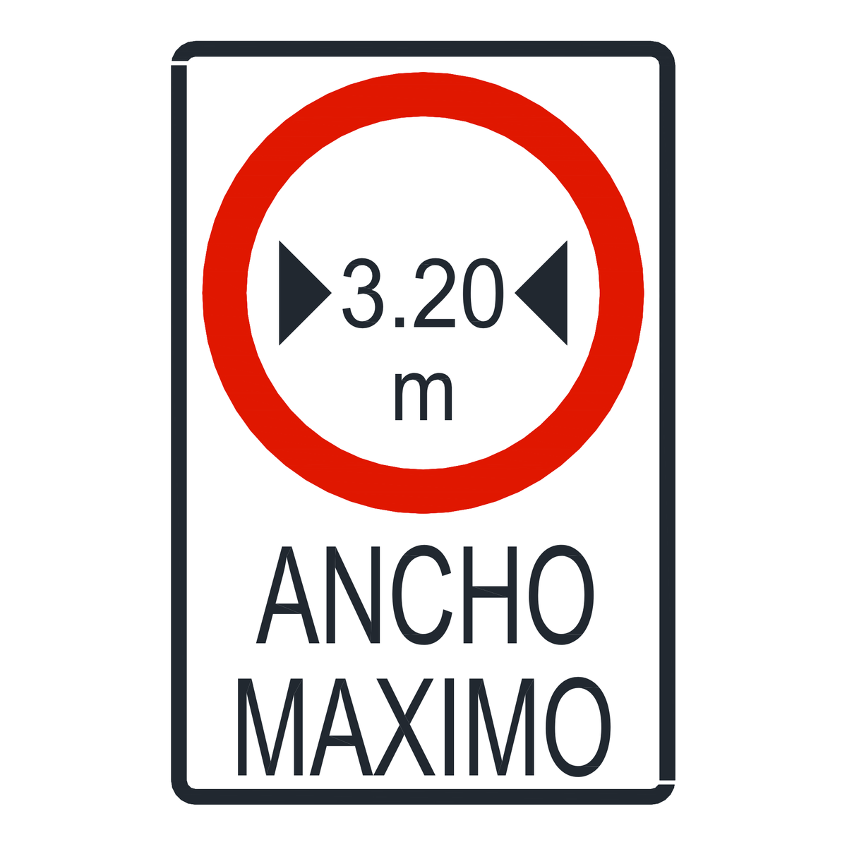 Señal de tránsito Ancho máximo permitido — R-36