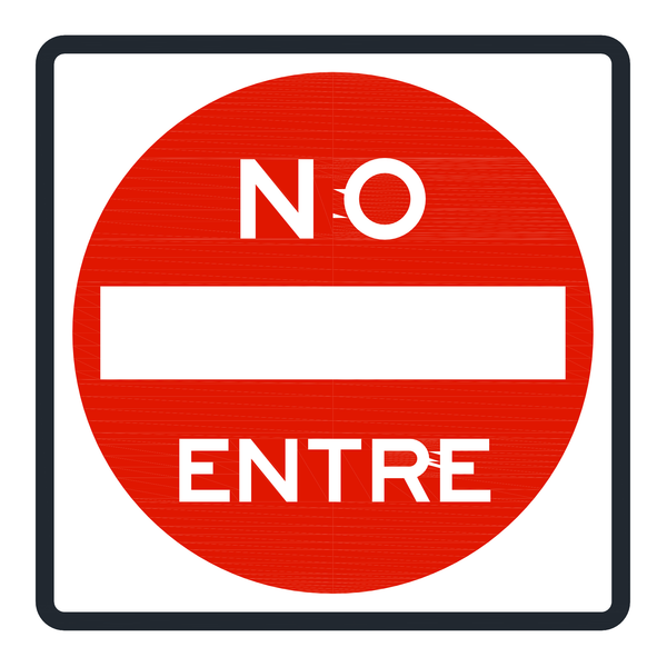 Señal de tránsito No entre — R-4