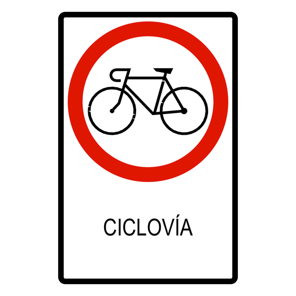 Señal de tránsito Ciclovía — R-42