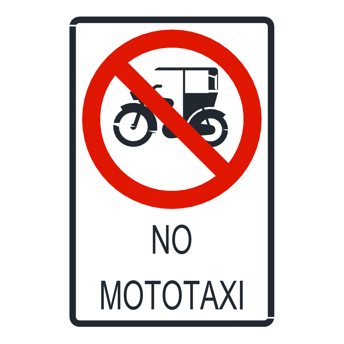 Señal de tránsito Prohibido circulación de mototaxis — R-45