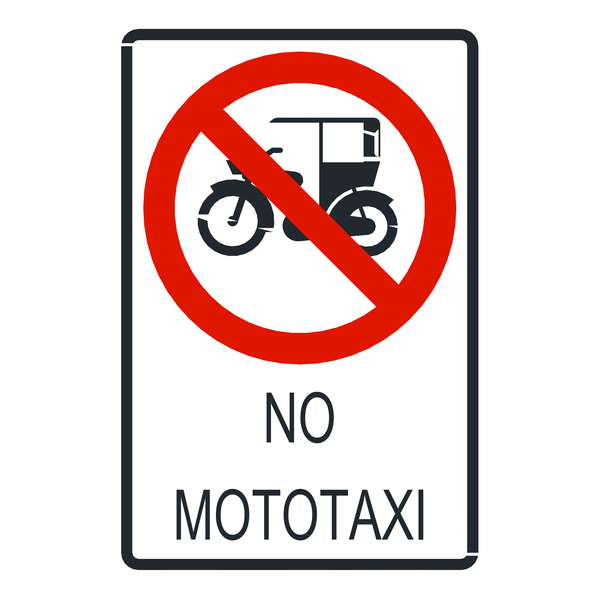 Señal de tránsito Prohibido circulación de mototaxis — R-45