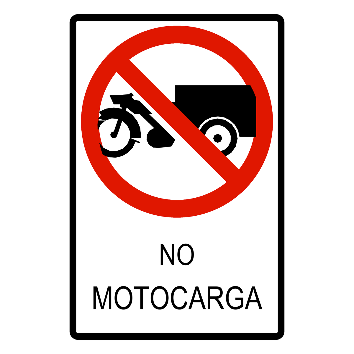 Señal de tránsito Prohibido circulación de motocarga — R-45A