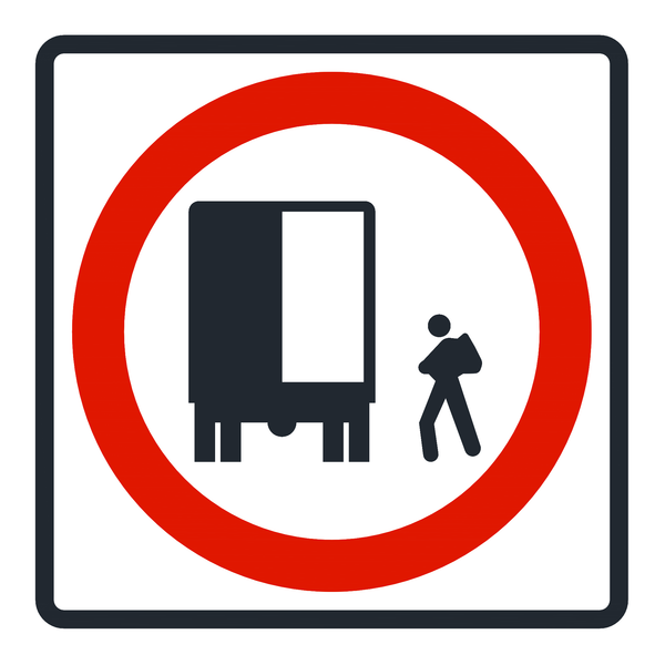 Señal de tránsito Zona de carga y descarga — R-48