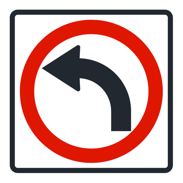 Señal de tránsito Giro solamente a la izquierda — R-5