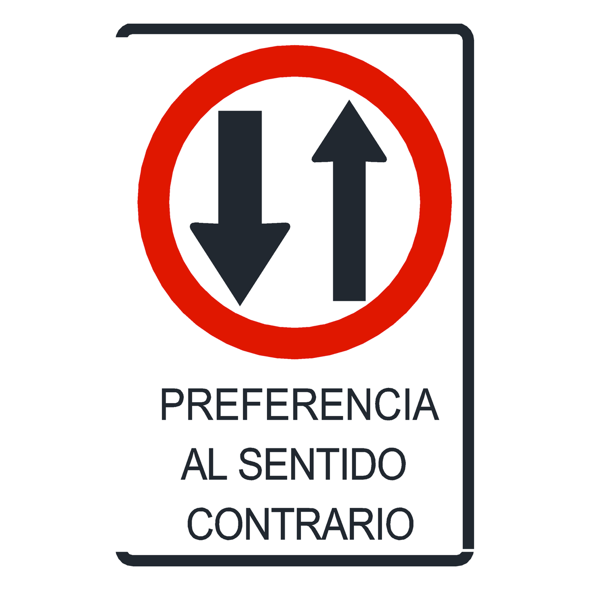 Señal de tránsito Preferencia al sentido contrario — R-50