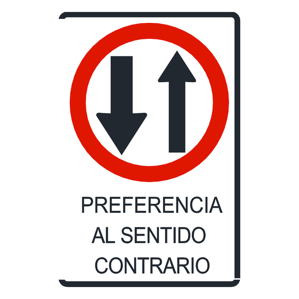 Señal de tránsito Preferencia al sentido contrario — R-50