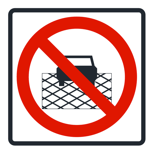 Señal de tránsito No bloquear cruce — R-53