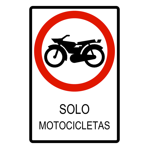 Señal de tránsito Solo motocicletas — R-54